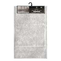 2-Piece Leo Grey Microfiber Bath Rug Set