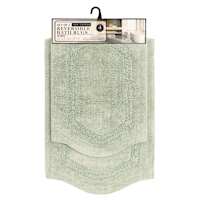 2-Piece Mabel Sage Hexagon Reversible Bath Rug Set