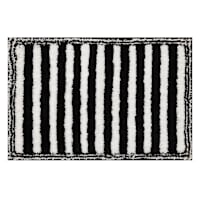 Rockwell Black Bath Rug, 20x30