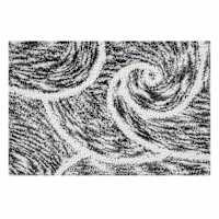 Camille Black Bath Rug, 20x30