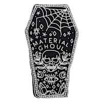 Hey Boo! Beaded Ghoul Coffin Throw Pillow, 17x11