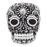 Embellished Skull Shaped Throw Pillow