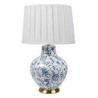 Chinoiserie Ceramic Extra Large Table Lamp with Shade, 27"