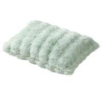 Mint Bubble Faux Fur Pillow, 14x20