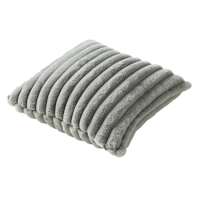 Grey Wide Rib Throw Pillow, 18"