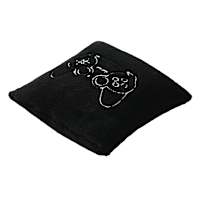 Black Sherpa Game Controller Throw Pillow, 18"