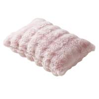 Light Pink Bubble Faux Fur Throw Pillow, 14x20