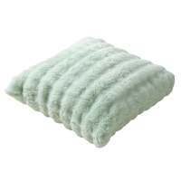 Mint Bubble Faux Fur Throw Pillow, 24"