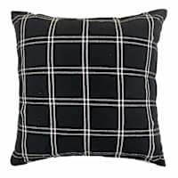 Black & White Windowpane Woven Throw Pillow, 24"