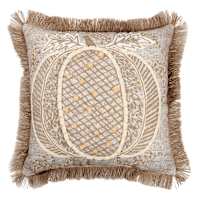 Neutral Woven Pumpkin Throw Pillow, 18"
