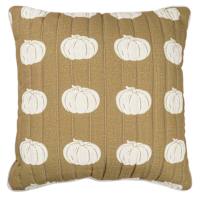 Pumpkin Printed Quilted Throw Pillow, 18"