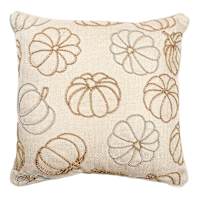 Beaded Pumpkin Toss Throw Pillow, 18"