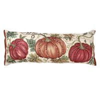 Embroidered Mauve Pumpkins Oblong Throw Blanket, 14x36