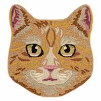 Tabby Cat Shaped Accent Rug, 28x30