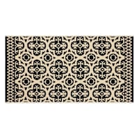 Tia Black Utility Outdoor Accent Rug, 27x45