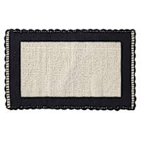 Sylvie Black Reversible Accent Rug, 27x45