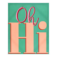 Oh Hi Canvas Wall Art, 16x20