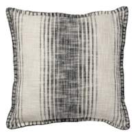 2-Pack Black & Ivory Woven Reversible Throw Pillows, 20"