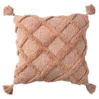 2-Pack Blush Tufted Trellis Throw Pillows, 20"