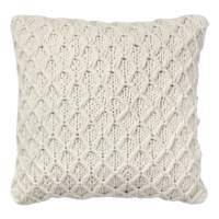 2-Pack Ivory Sweater Knit Throw Pillows, 16"