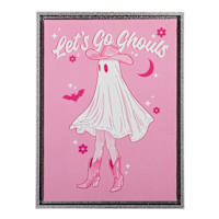 Hey Boo! Framed Go Ghouls Canvas Wall Art, 12x16