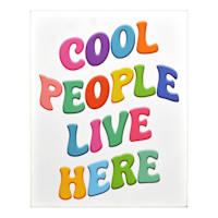 Cool People Live Here Canvas Wall Art, 16x20