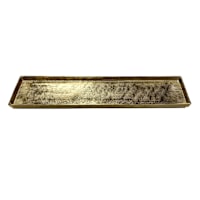 Gold Cast Rectangle Aluminum Tray, 39x9