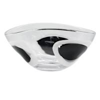Black & White Dotted Glass Bowl, 14x9x7