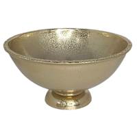 Gold Aluminum Pedestal Bowl, 12"