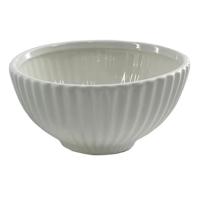 White Ribbed Bowl, 7x4