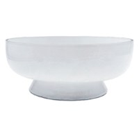 White Glass Bowl, 9.5"
