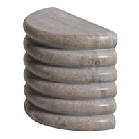 Natural Ribbed Marble Bookend, 6x5