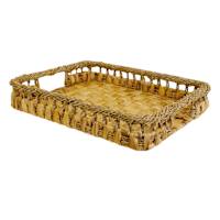 Woven Water Hyacinth & Seagrass Rectangle Tray, 16x12