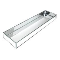 Silver Rectangular Mirrored Tray, 24x6