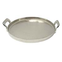 Round Silver Cast Aluminum Tray, 16"