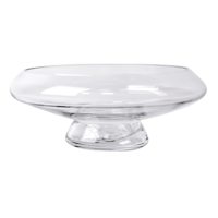 Clear Glass Pedestal Bowl, 10x4