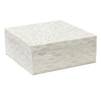 Solstice Ivory Capiz Decorative Box, 8"