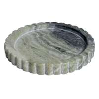 Light Green Swirl Marble Trinket Tray, 5"