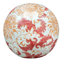 Coral Chinosiere Decorative Ball, 6"