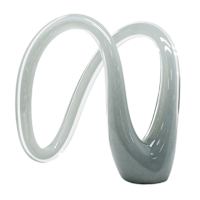Grey Glass Decor, 9.8x5.5x9.5