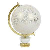 Gold Globe with Marble Base, 9x8