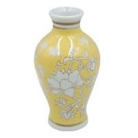 Yellow Chinosiere Porcelain Vase, 3x6