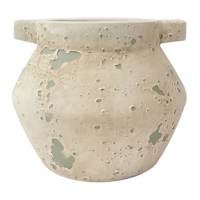 White Ceramic Vase, 6.8"