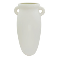 White Ceramic Vase, 18"