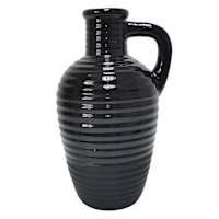 Black Ceramic Vase, 9.8"