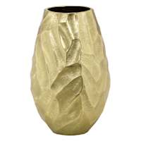 Gold Aluminium Vase, 11.5"
