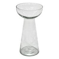 Clear Glass Bulb Vase, 9.5"