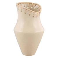 Rattan Ceramic Vase, 10.5''