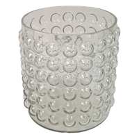 Clear Glass Dot Votive Candle Holder, 6.7"