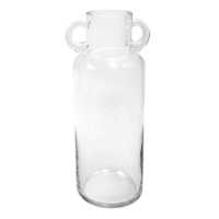 Clear Glass Vase, 11.5"
